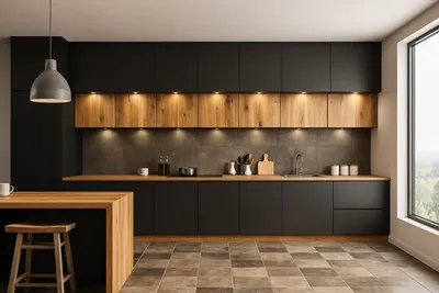 Modern kitchen showcasing 2025 design trends