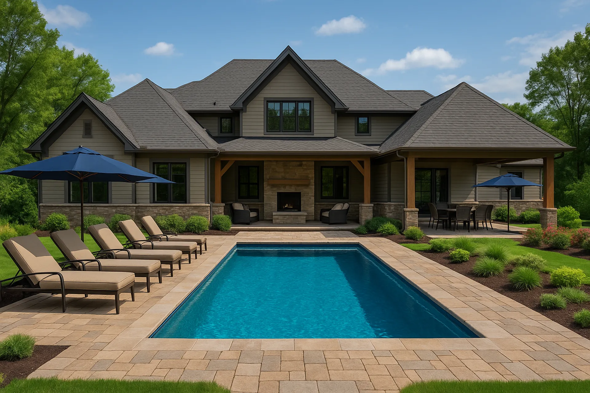 Professional Pool Area Design by Shepherd Construction